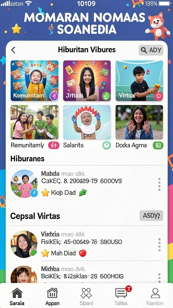supervip - Tangkapan layar menunjukkan berbagai item yang dapat diperoleh dalam game.